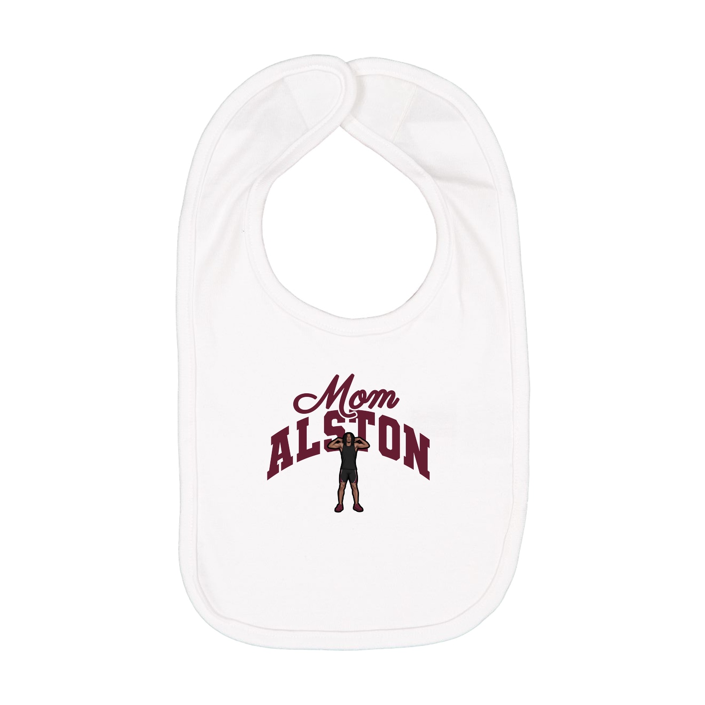 Infant Bib — Mothers Day Arch in White