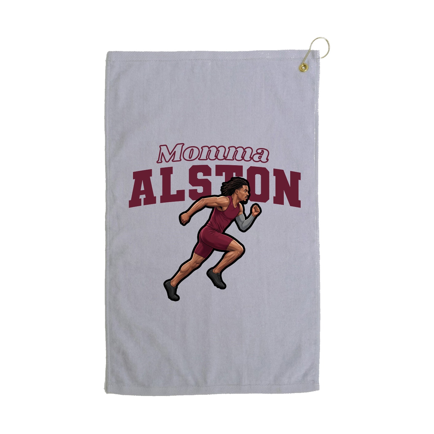 Golf Towel — Mothers Day Block in Grey