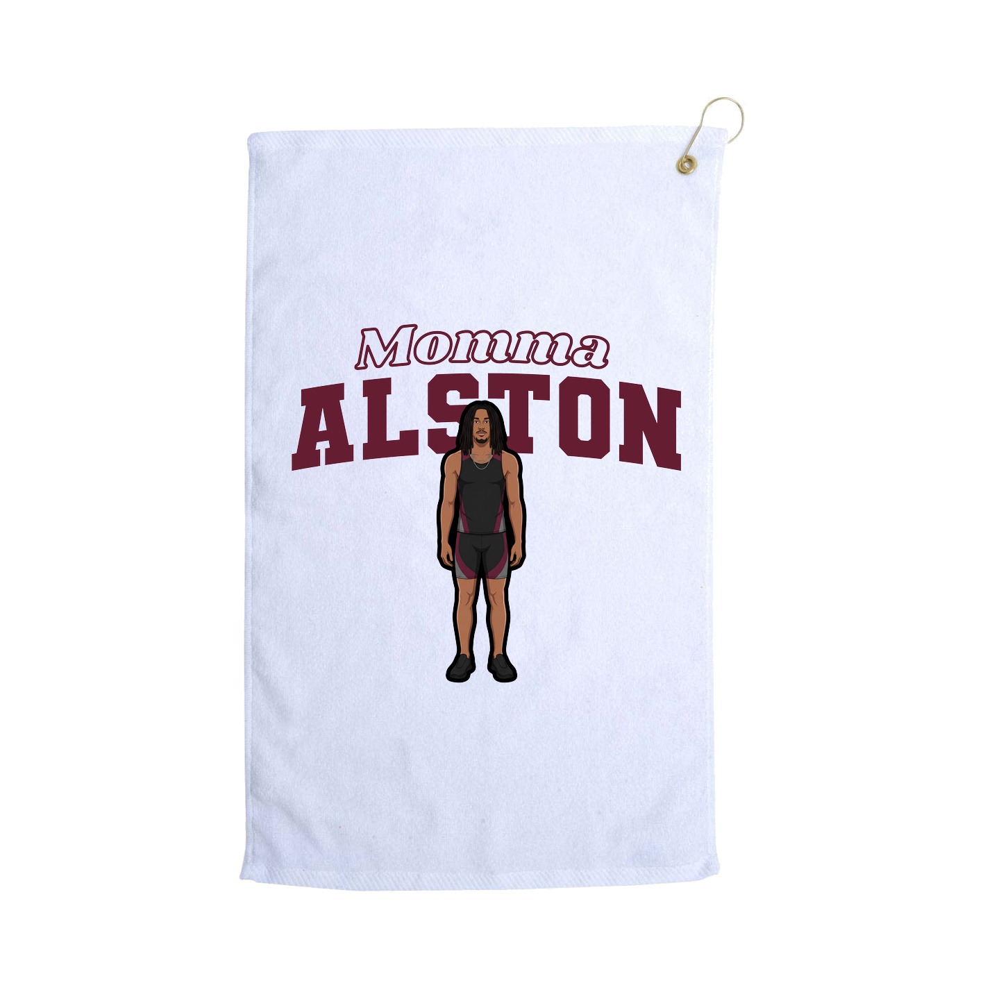 Golf Towel — Mothers Day Block in White