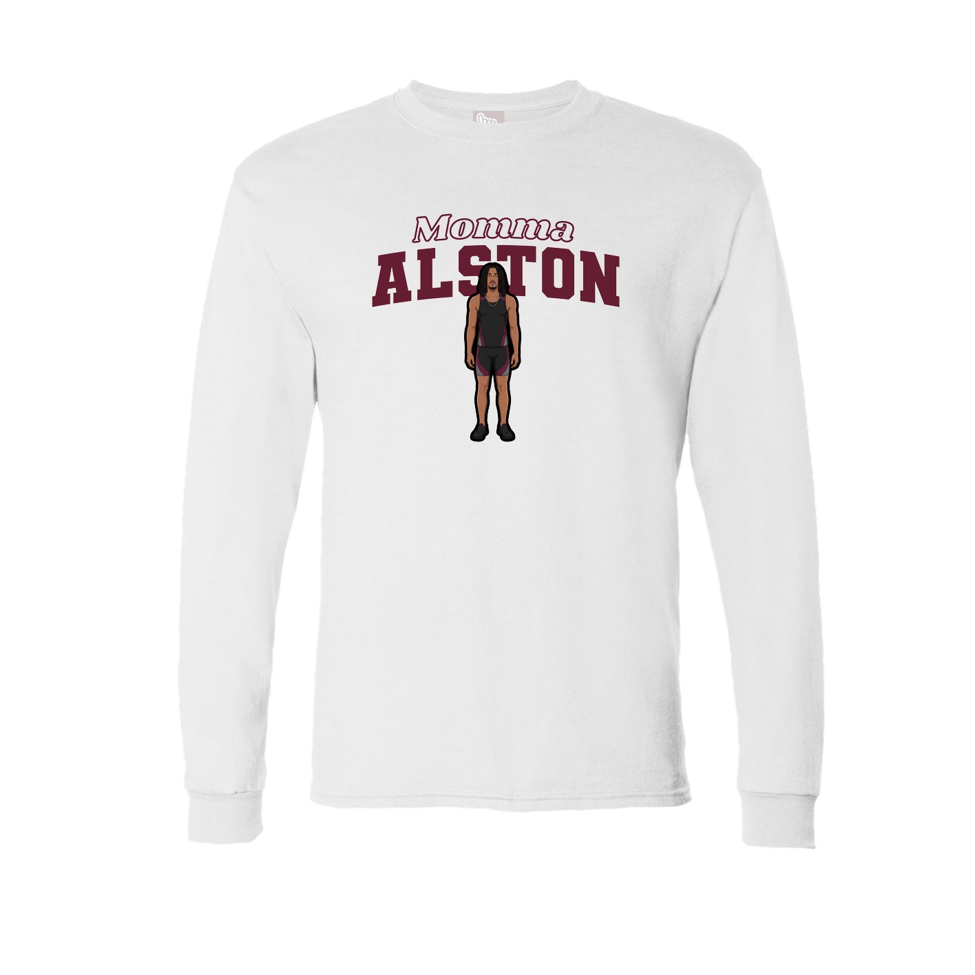 Long Sleeve Tee — Mothers Day Block in White