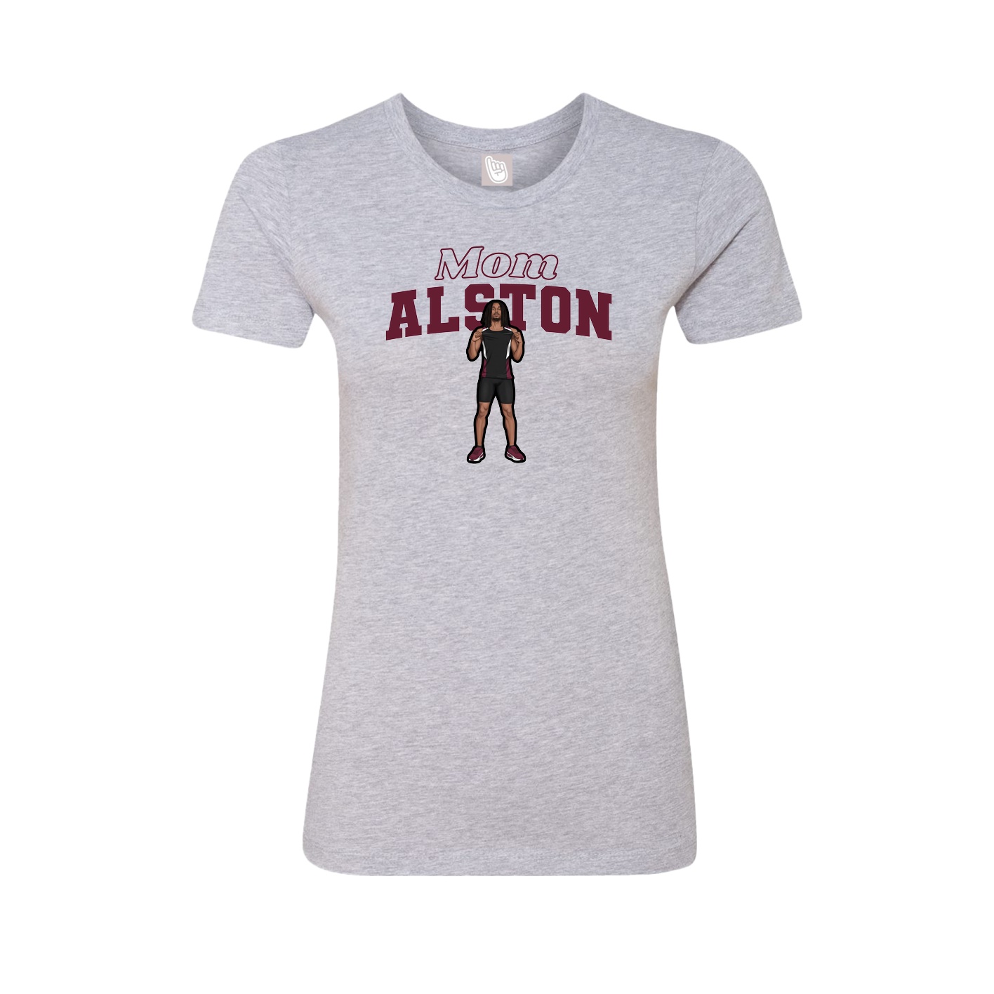 Womens Tee — Mothers Day Block in Grey