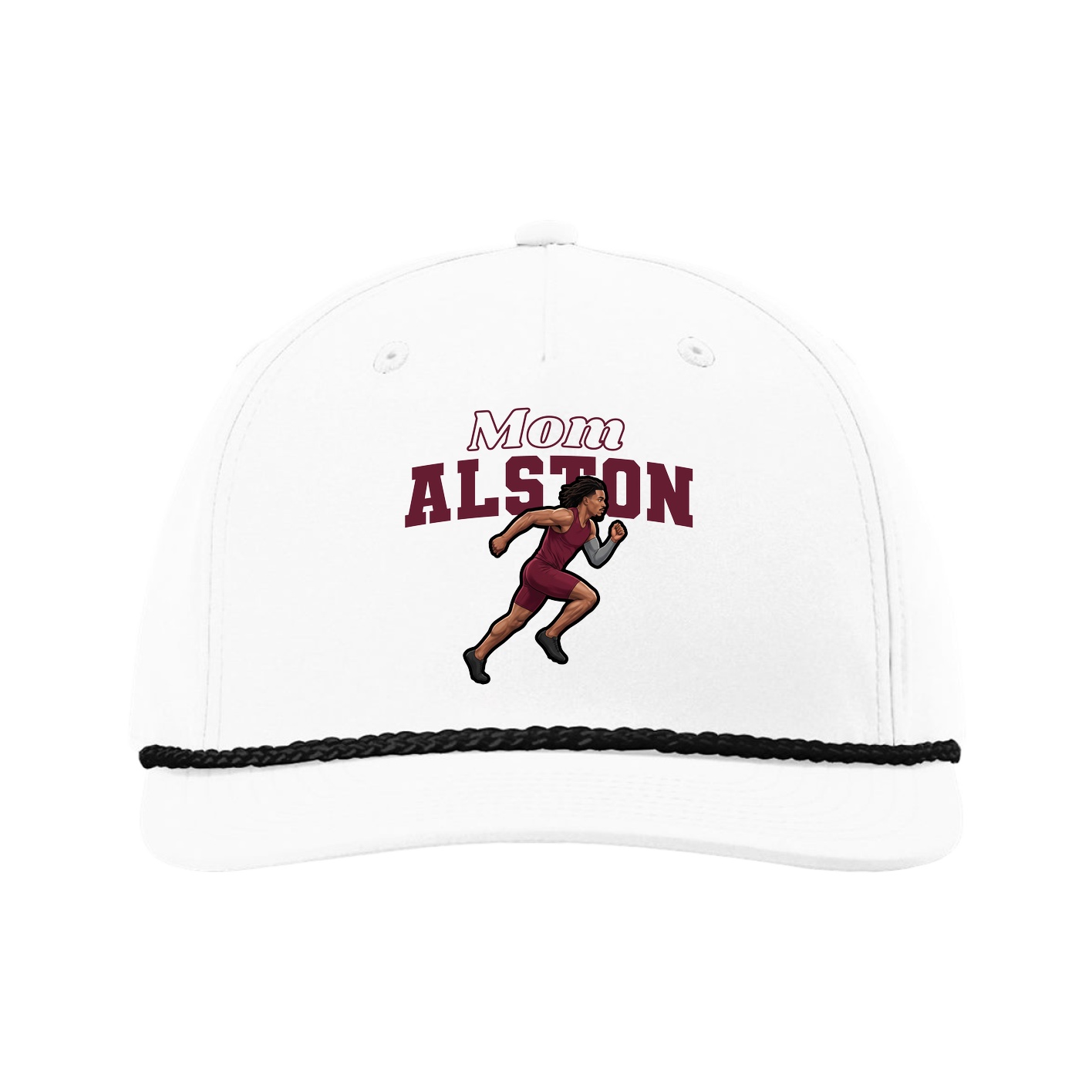 Five-Panel Classic Rope Cap — Mothers Day Block in White