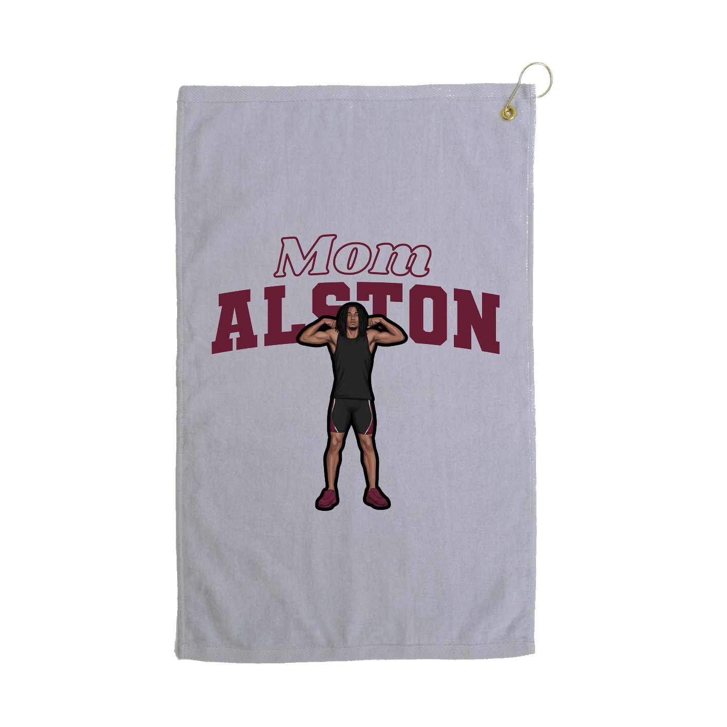 Golf Towel — Mothers Day Block in Grey