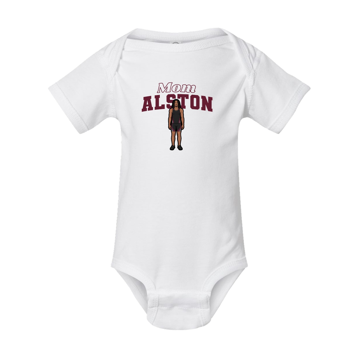 Baby Onesie — Mothers Day Block in White