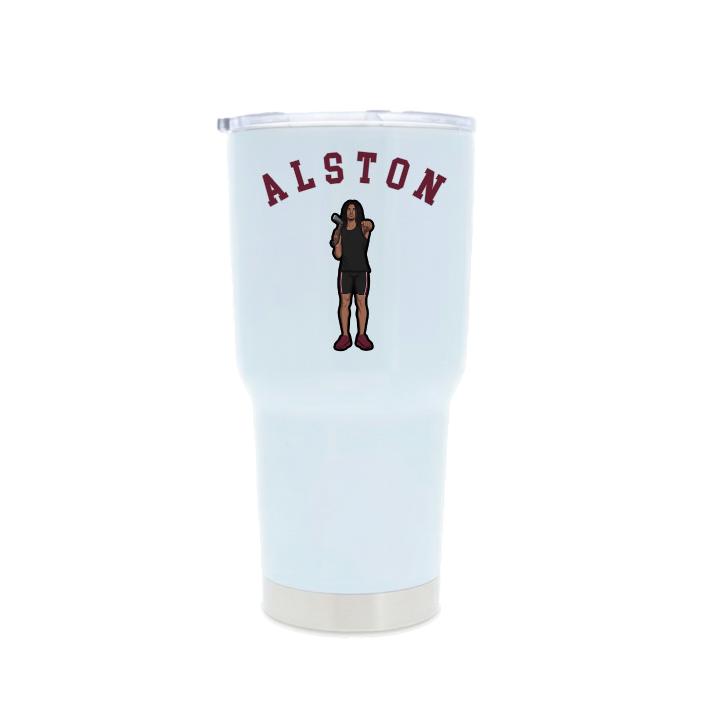 30oz Stainless Steel Tumbler — Shirsey Arch in White