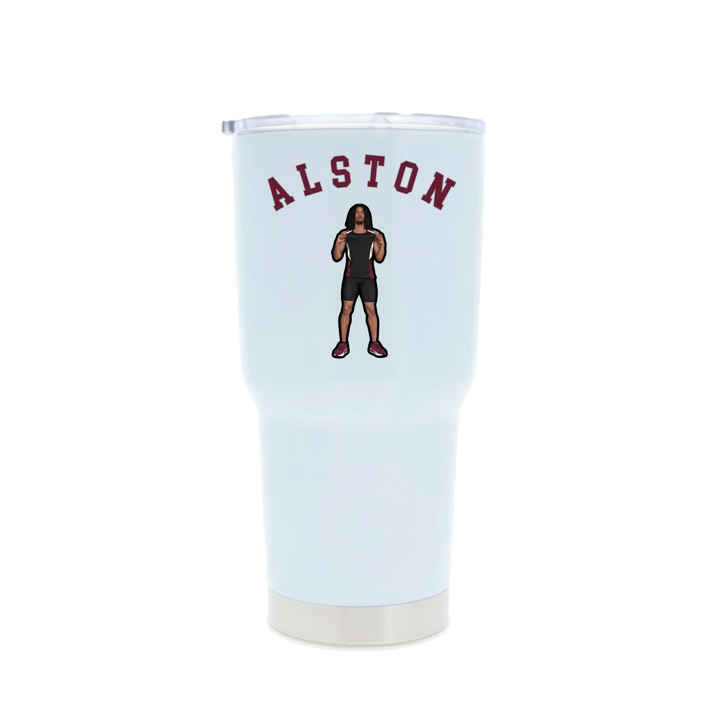 30oz Stainless Steel Tumbler — Shirsey Arch in White