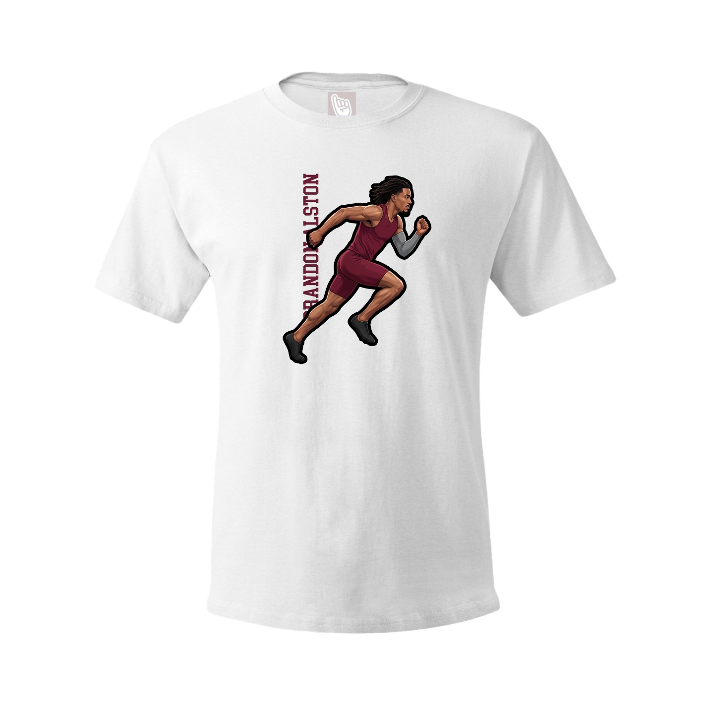 Tee — Name Vertical in White