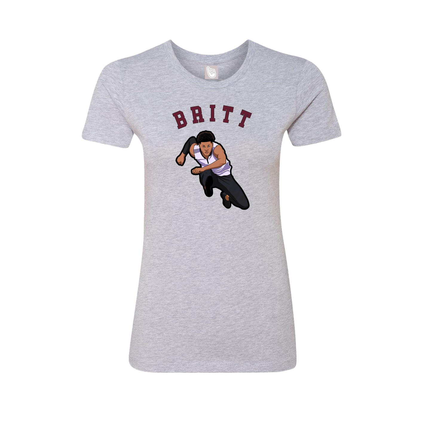 Fitted Women's Tee — Shirsey Arch in Grey