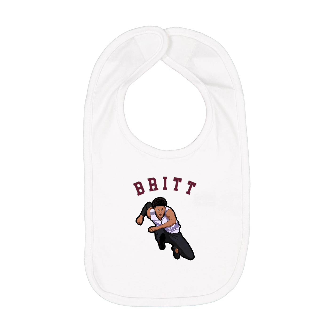 Infant Bib — Shirsey Arch in White