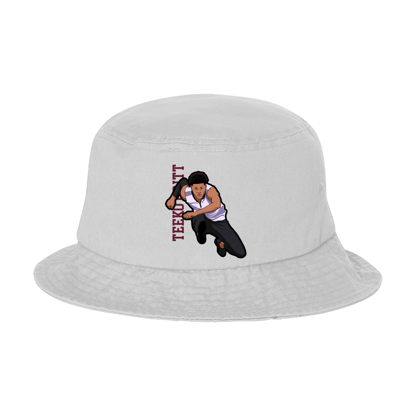 Bucket Cap — Name Vertical in White