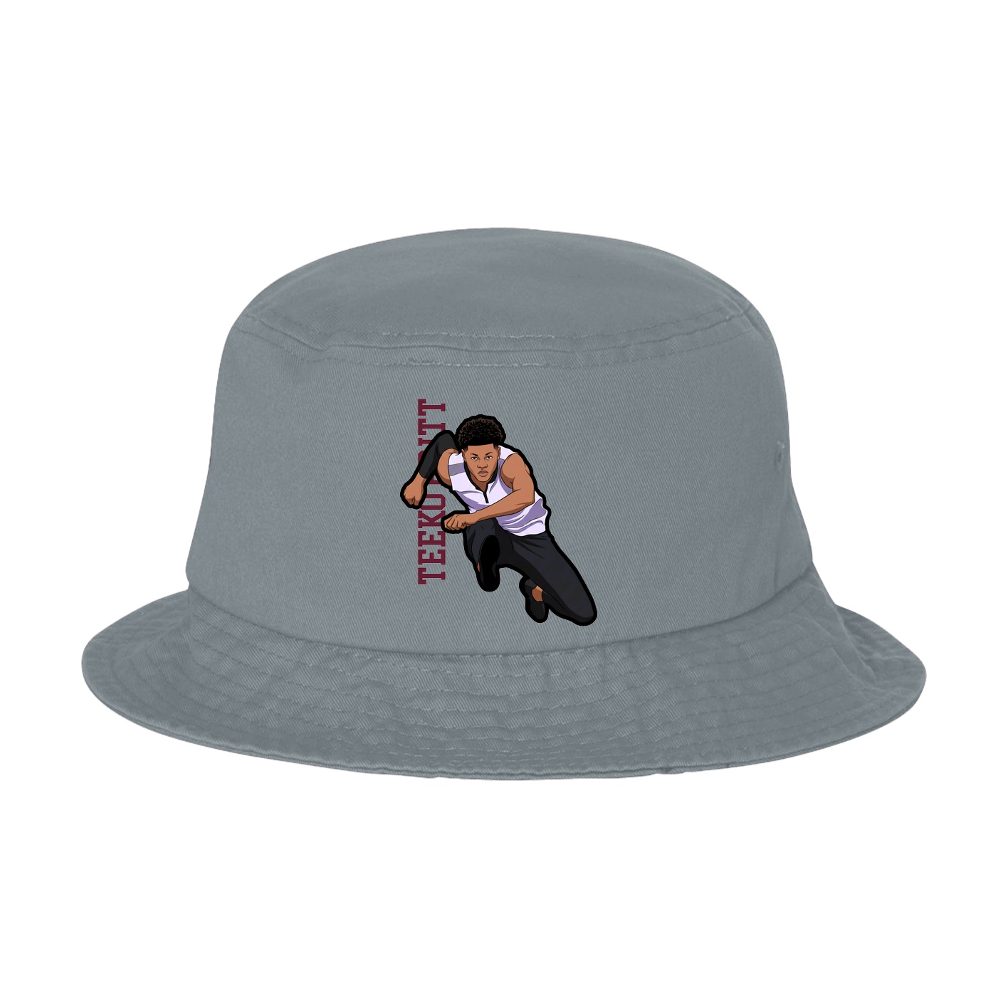 Bucket Cap — Name Vertical in Grey