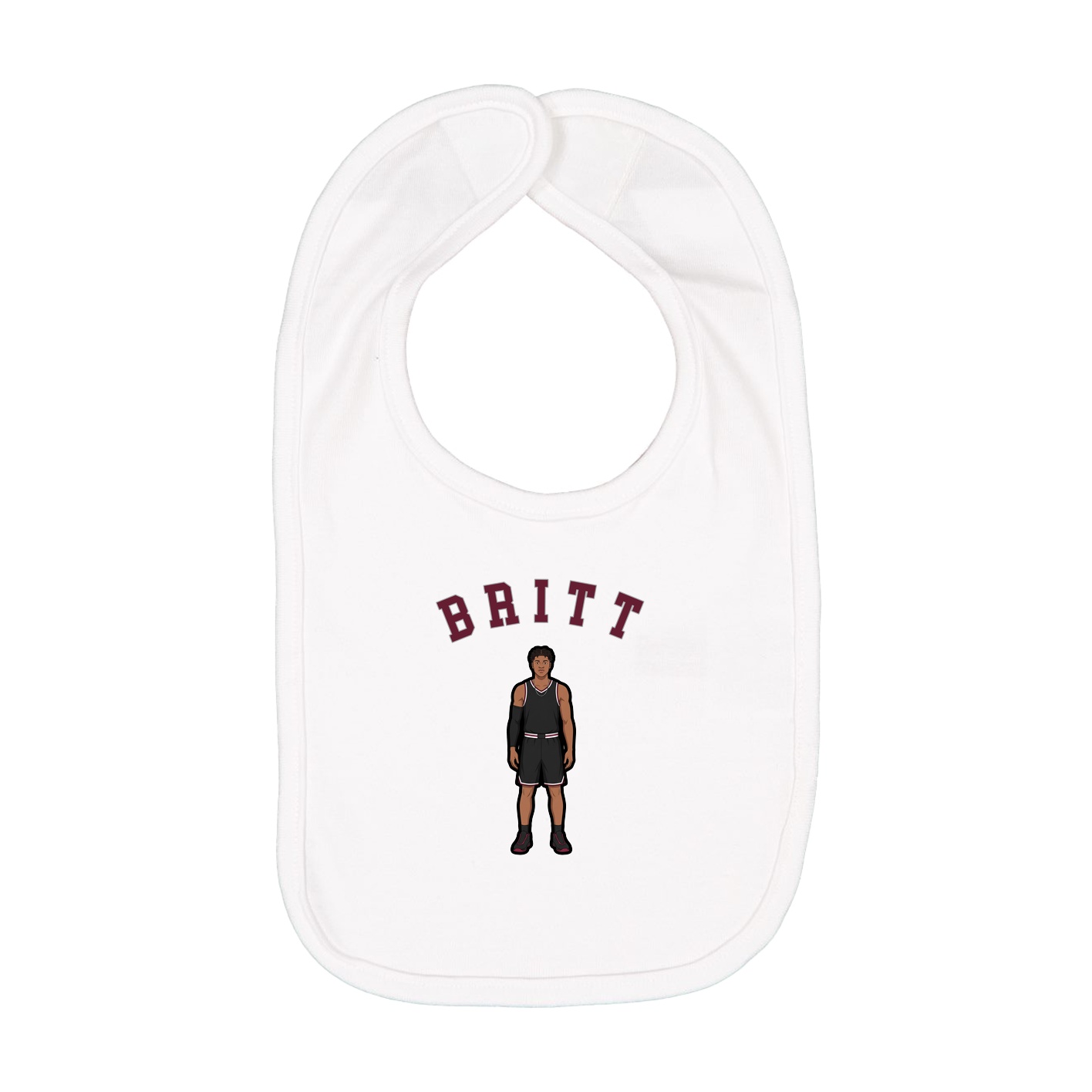 Infant Bib — Shirsey Arch in White