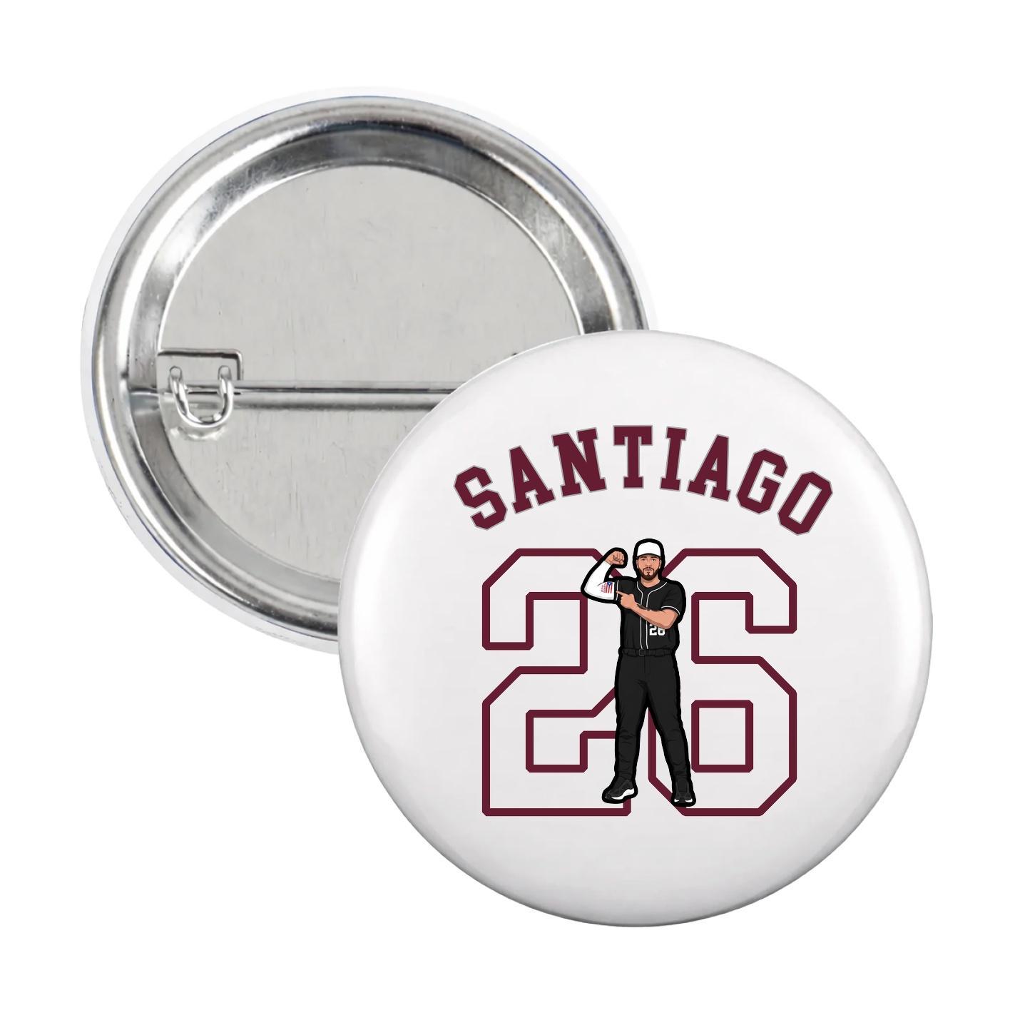 Game Day Button — Shirsey Arch in White