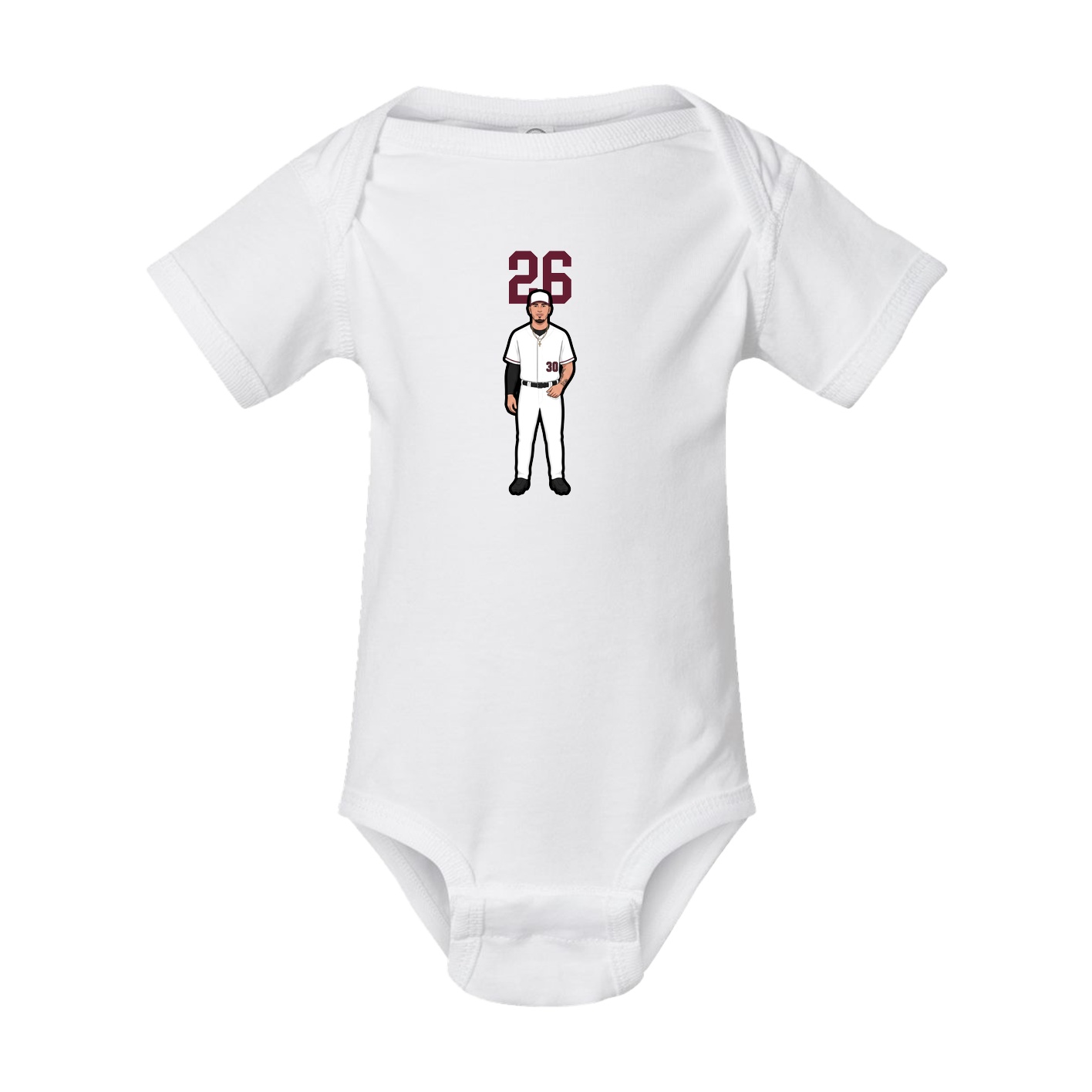 Baby Onesie — Number Top in White