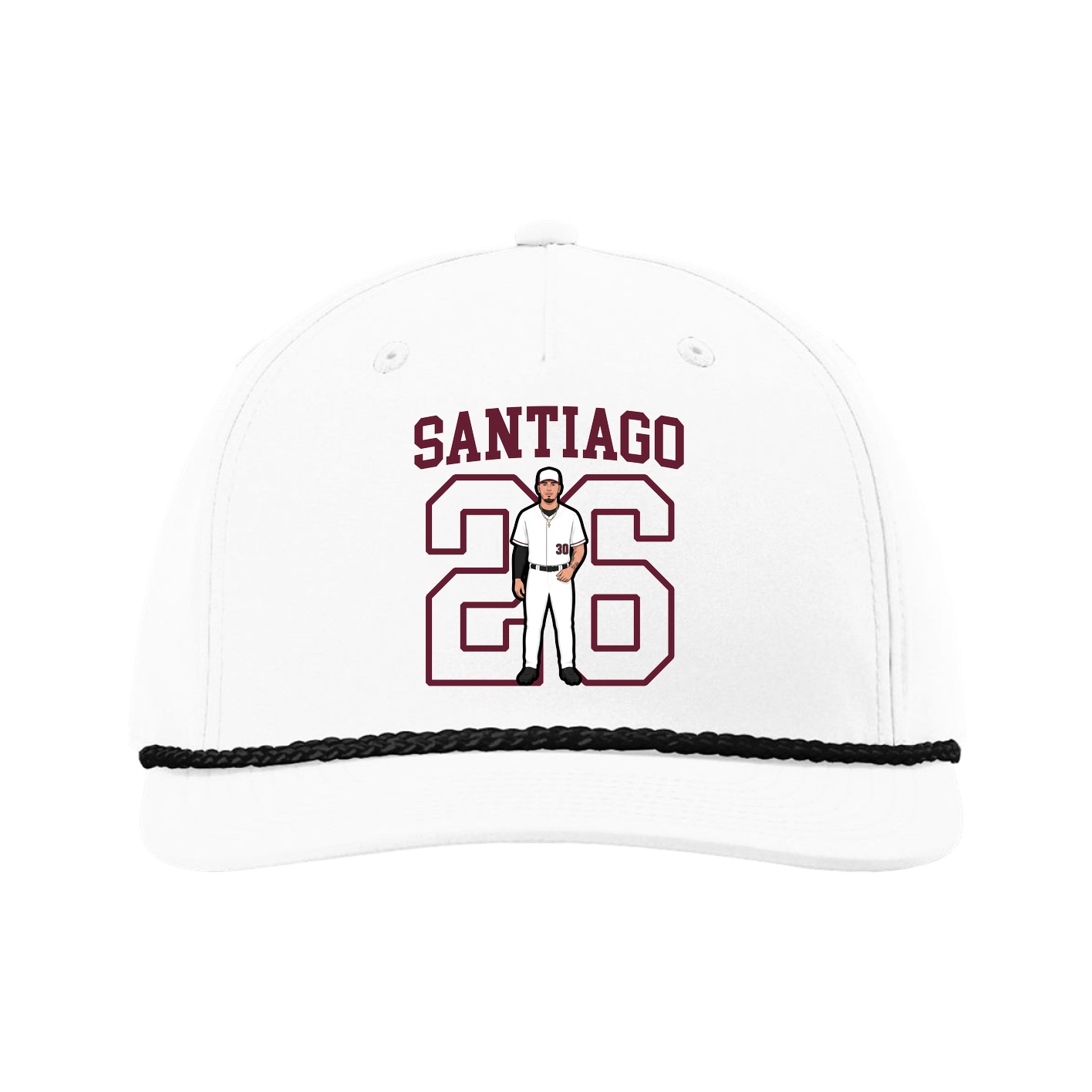 Five-Panel Classic Rope Cap — Shirsey in White