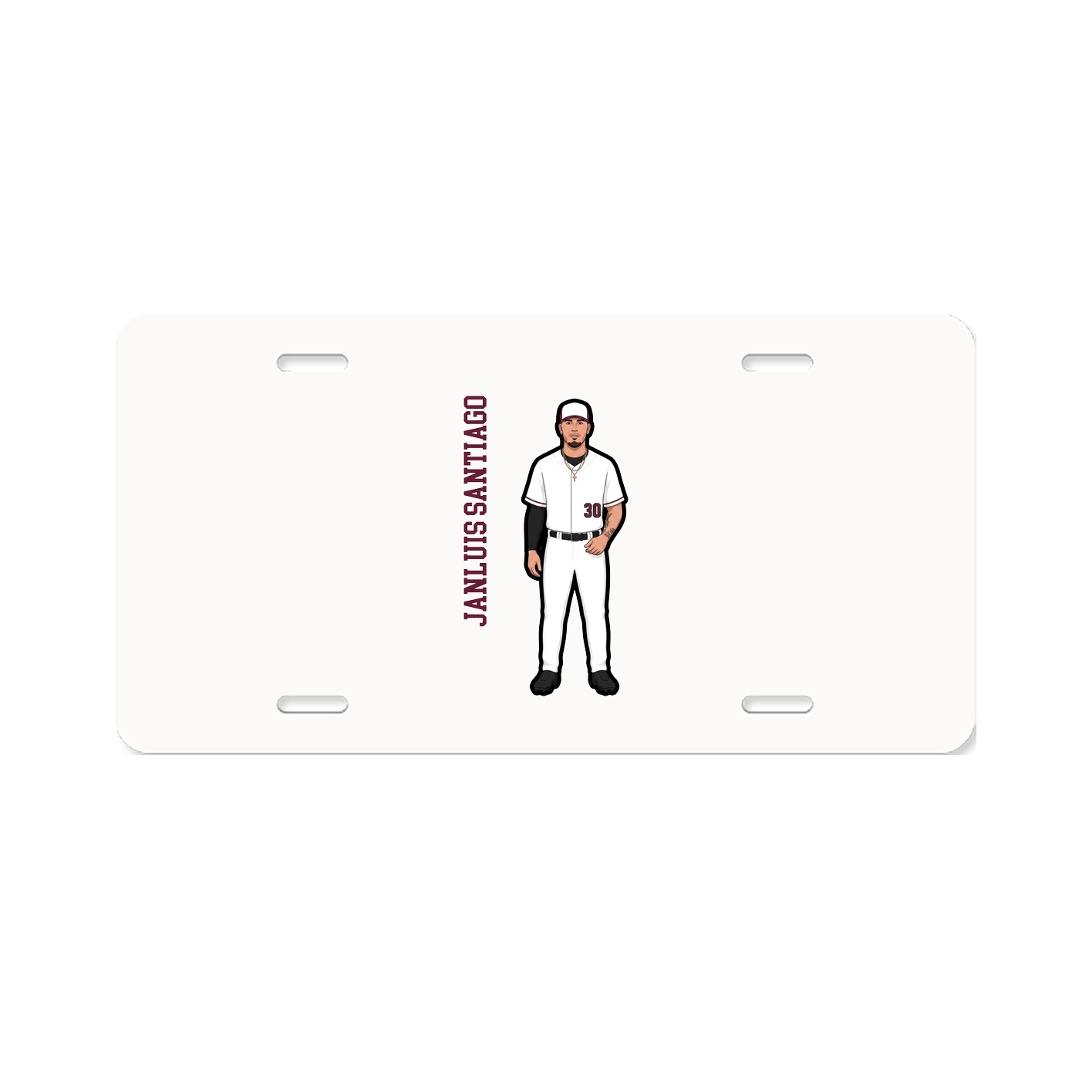 License Plate — Name Vertical in Classic