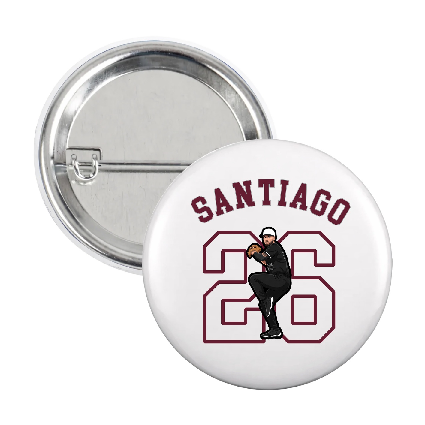 Game Day Button — Shirsey Arch in White