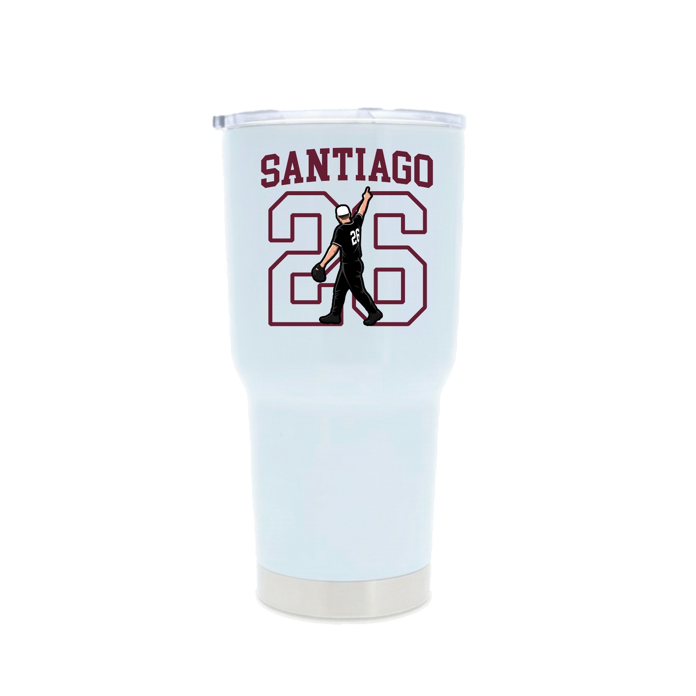 30oz Stainless Steel Tumbler — Shirsey in White