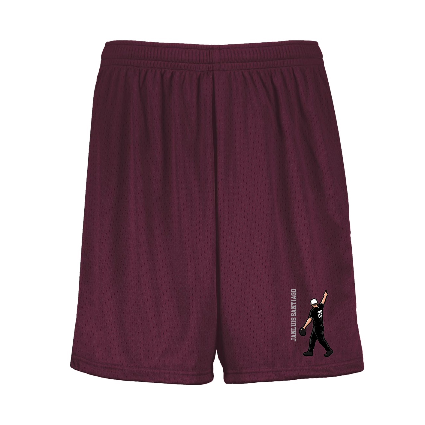 Shorts — Name Vertical in Maroon