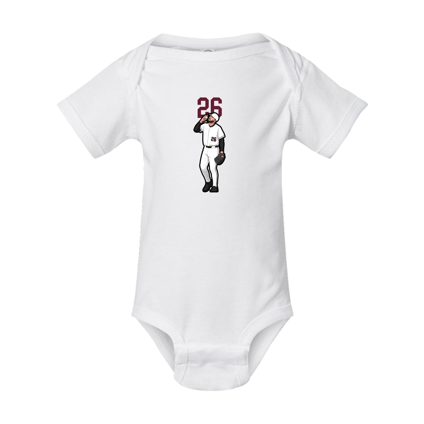 Baby Onesie — Number Top in White