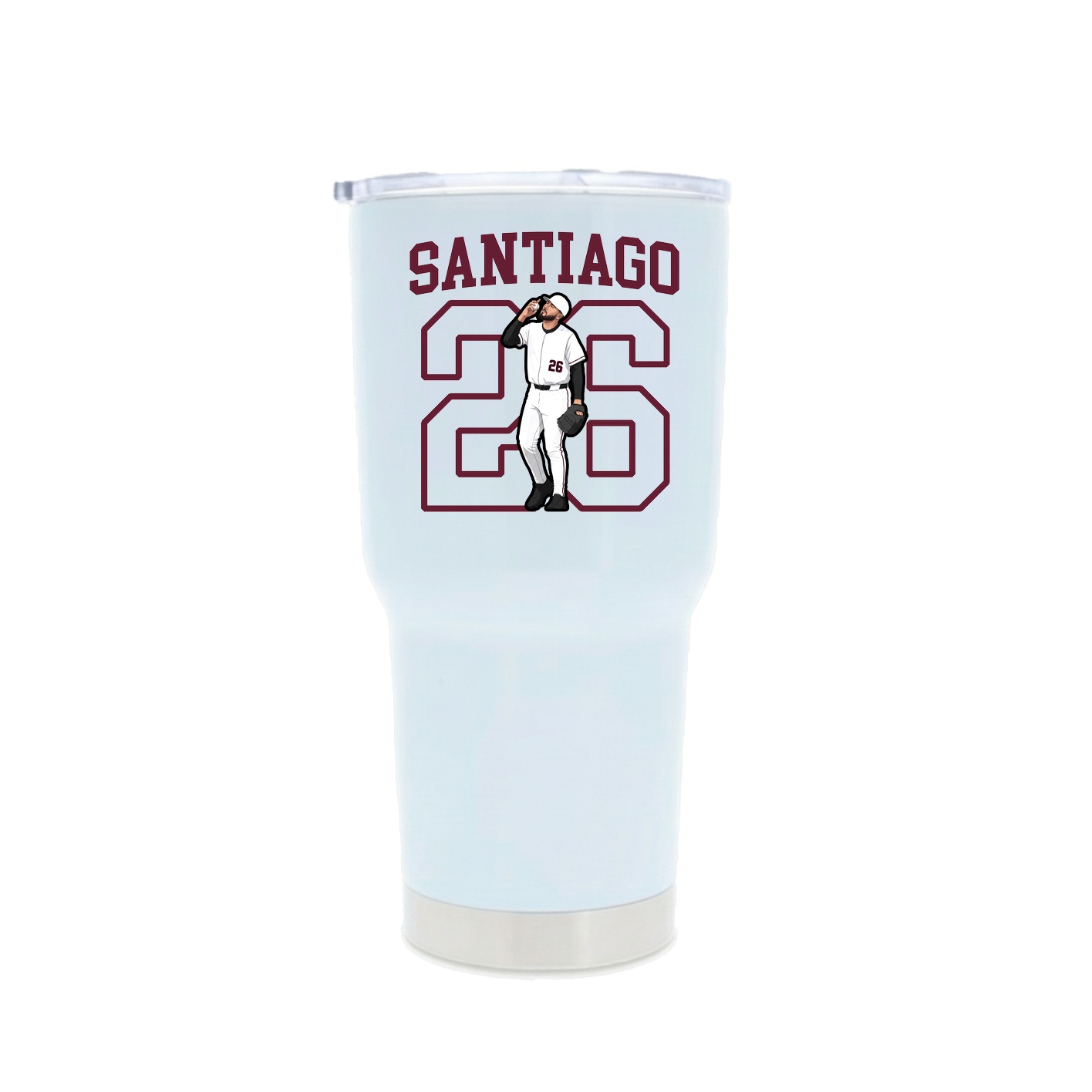 30oz Stainless Steel Tumbler — Shirsey in White