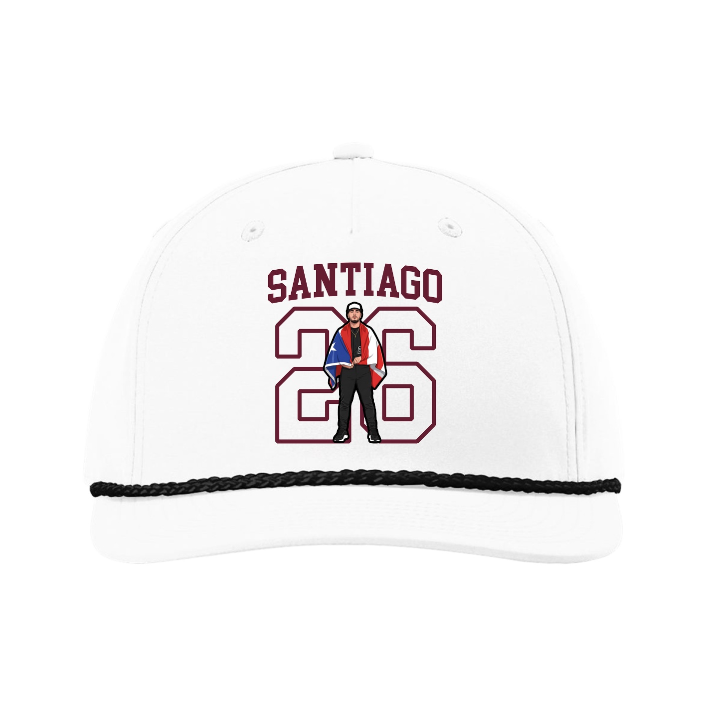 Five-Panel Classic Rope Cap — Shirsey in White