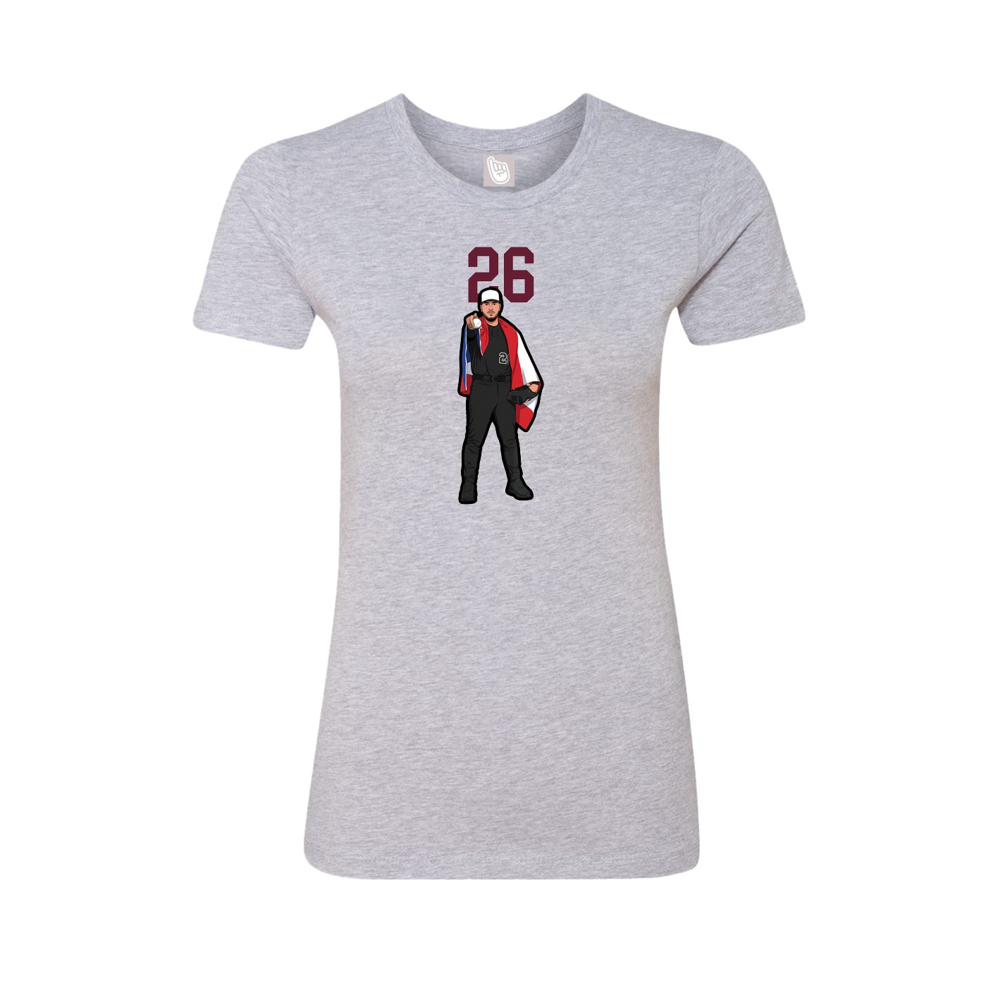 Womens Tee — Number Top in Grey
