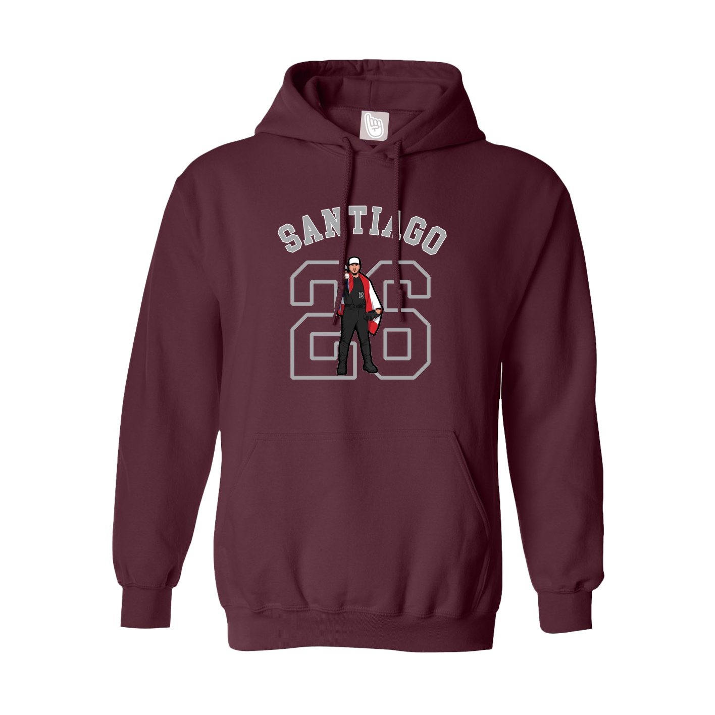 Youth Hoodie — Shirsey Arch in Maroon