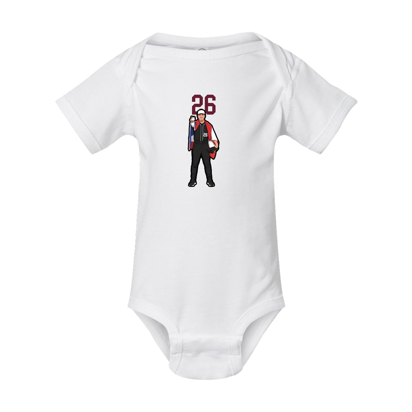 Baby Onesie — Number Top in White