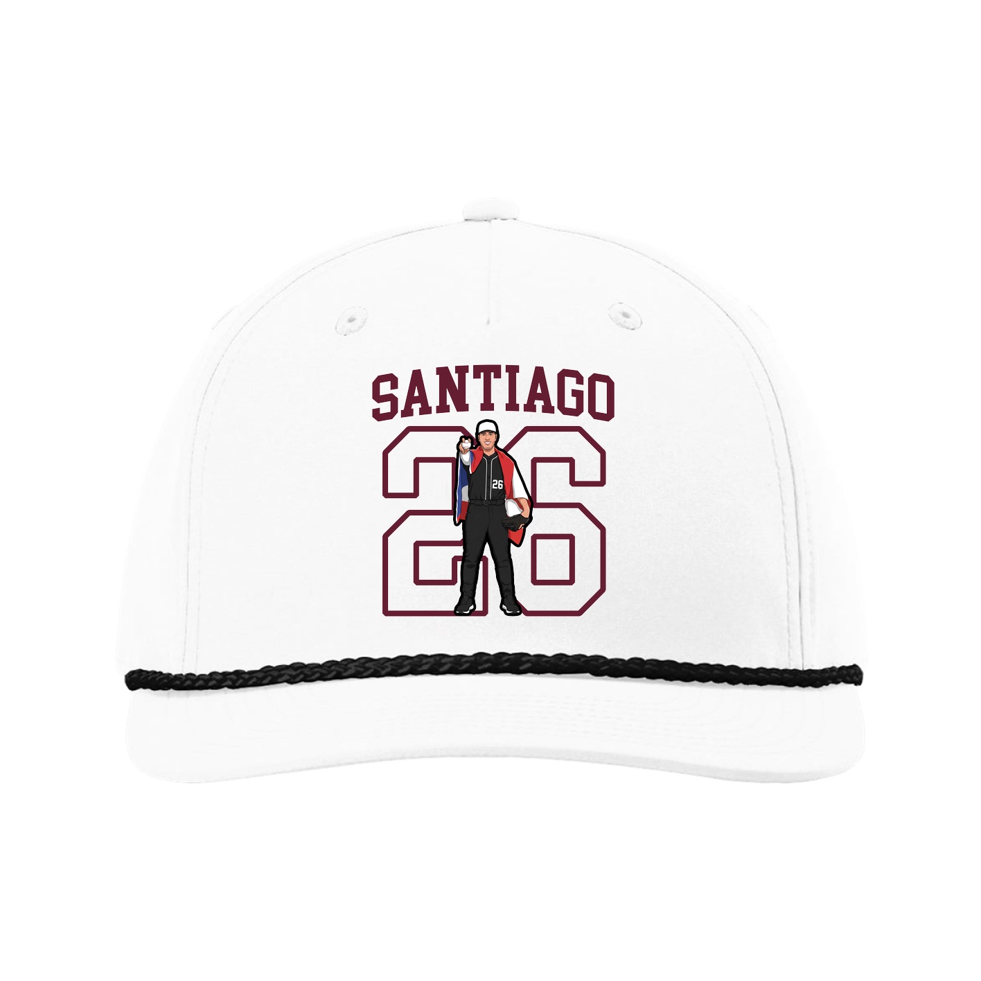 Five-Panel Classic Rope Cap — Shirsey in White