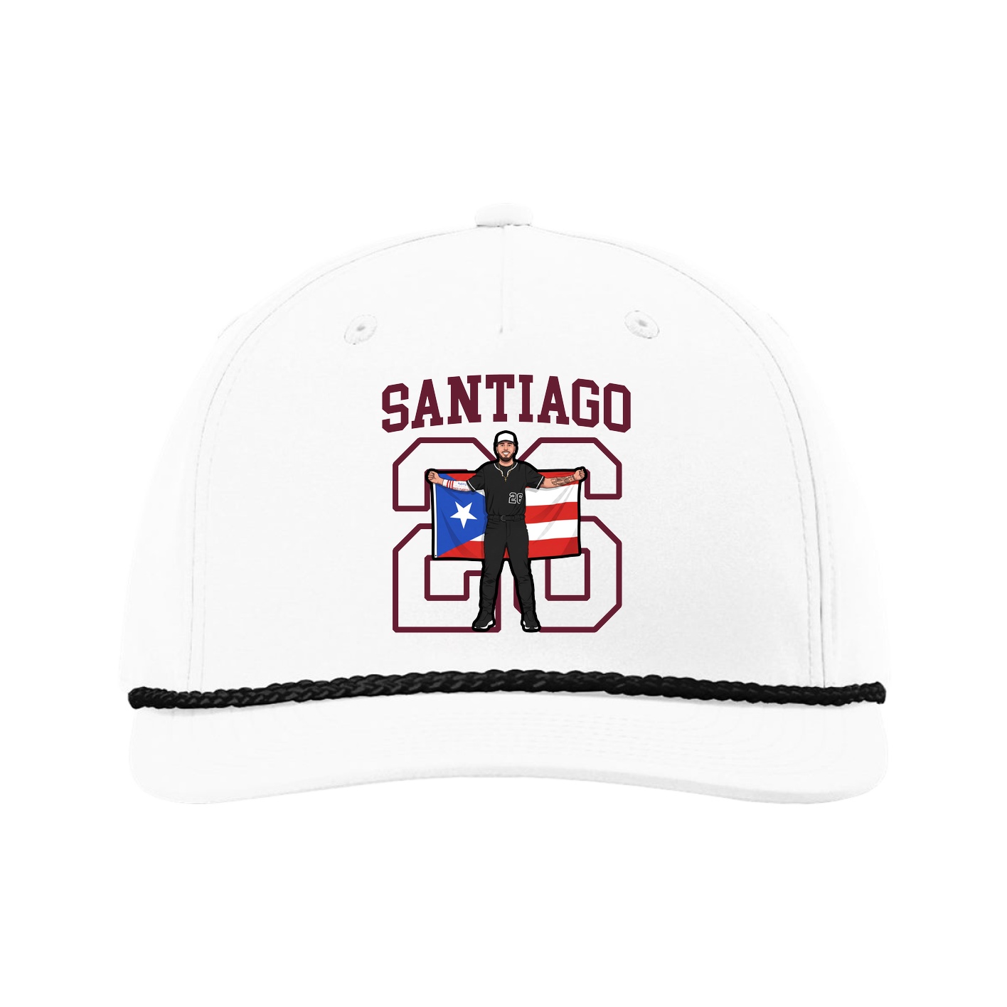 Five-Panel Classic Rope Cap — Shirsey in White