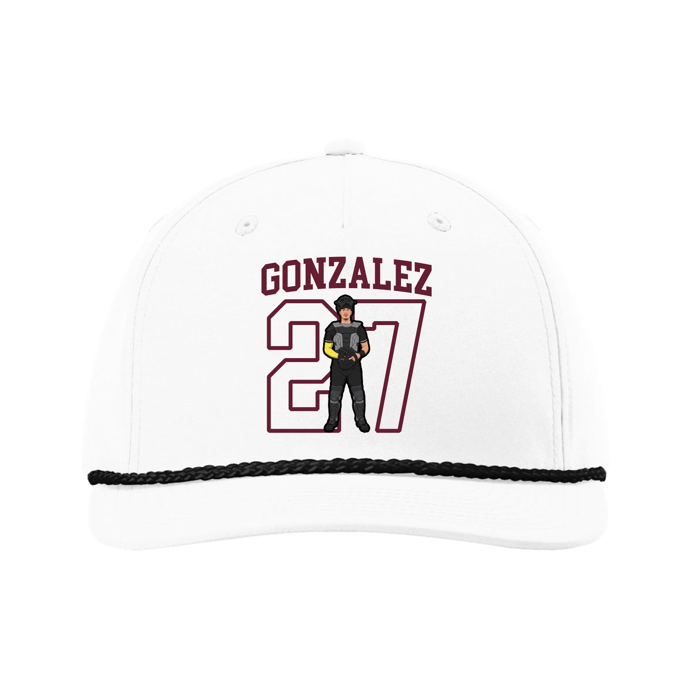 Five-Panel Classic Rope Cap — Shirsey in White