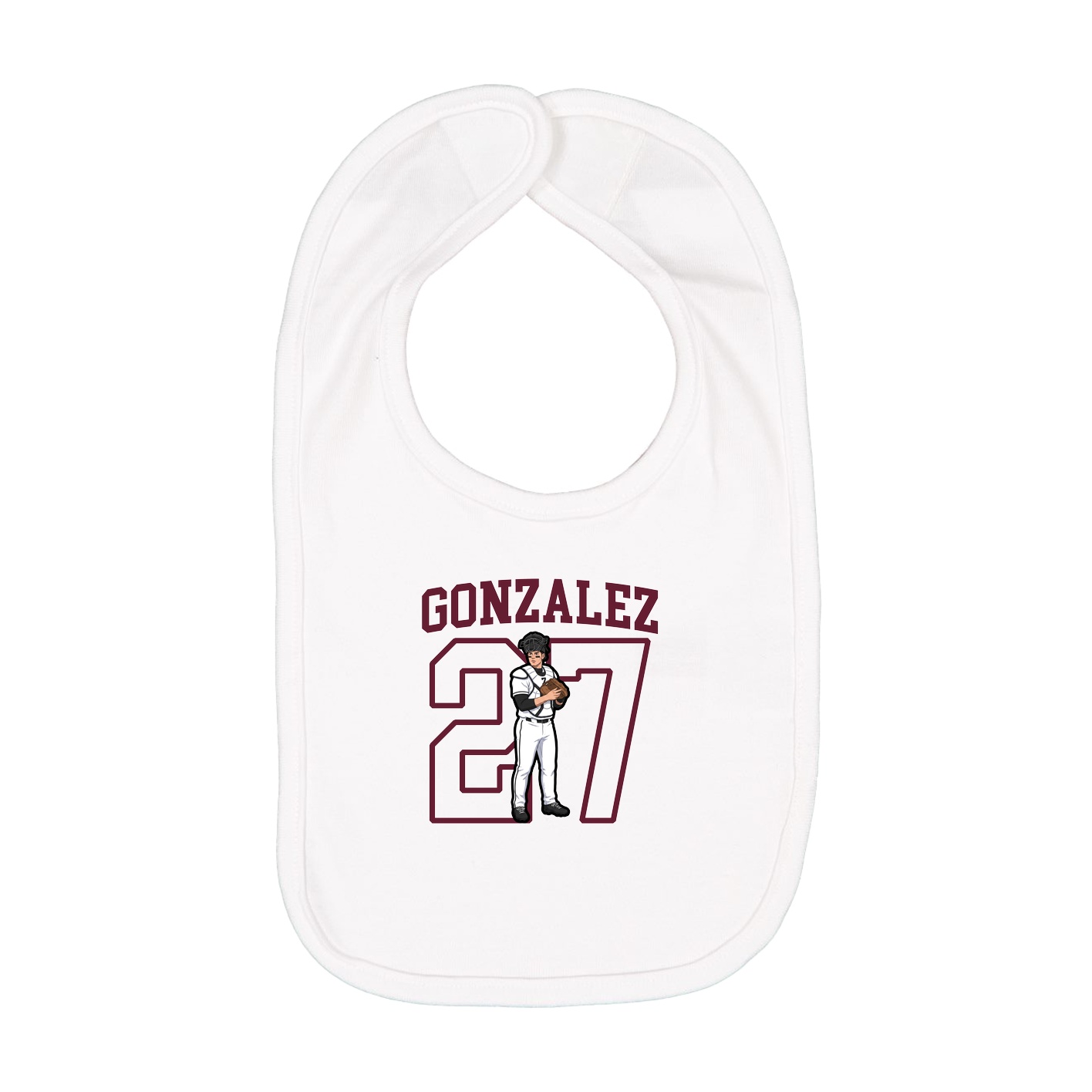Infant Bib — Shirsey in White
