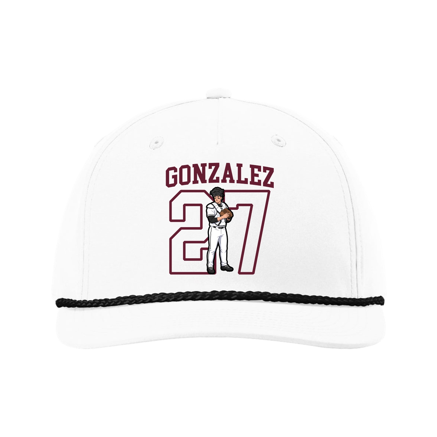 Five-Panel Classic Rope Cap — Shirsey in White