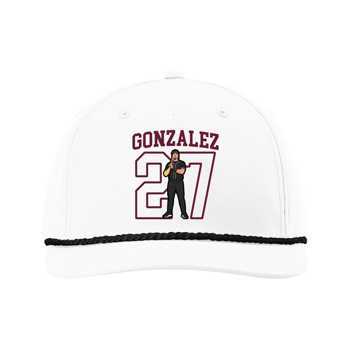 Five-Panel Classic Rope Cap — Shirsey in White