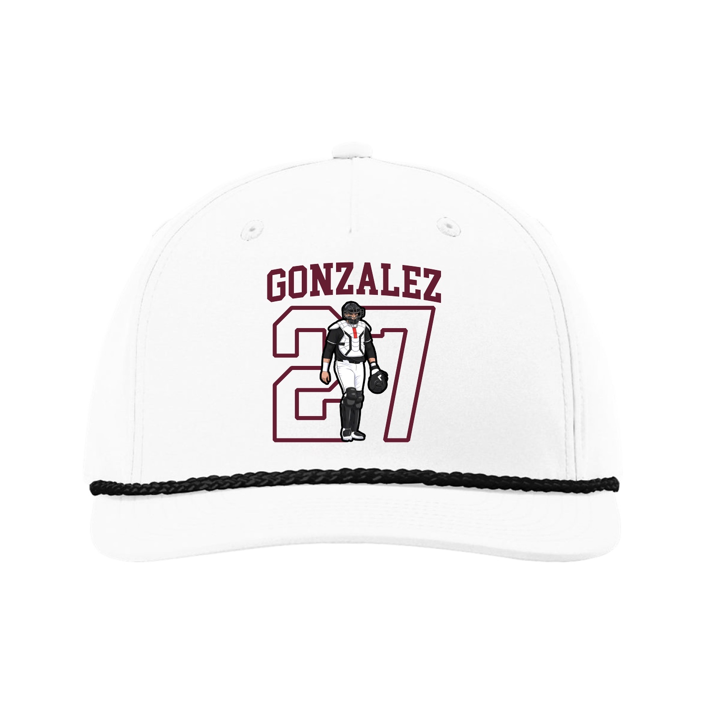 Five-Panel Classic Rope Cap — Shirsey in White