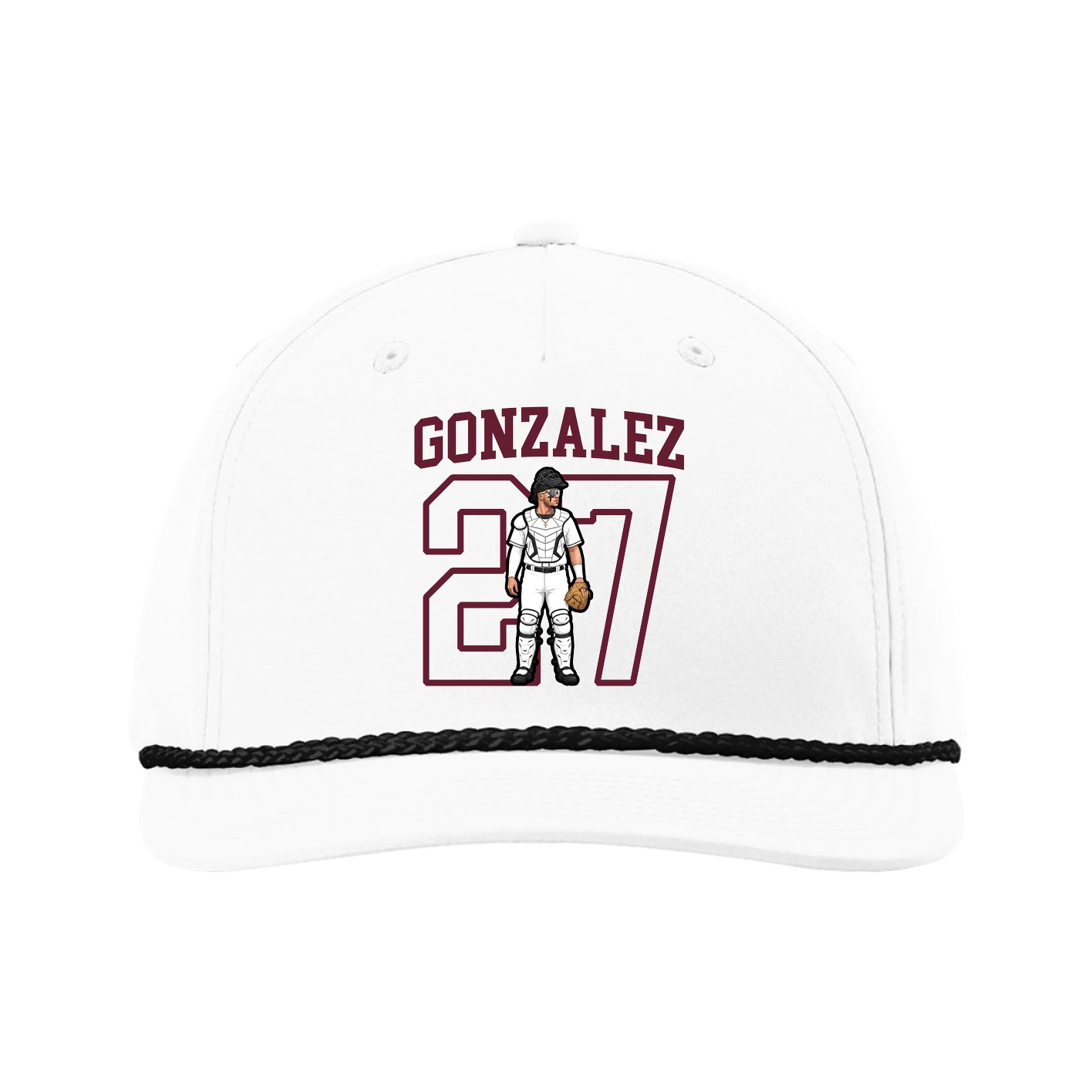 Five-Panel Classic Rope Cap — Shirsey in White