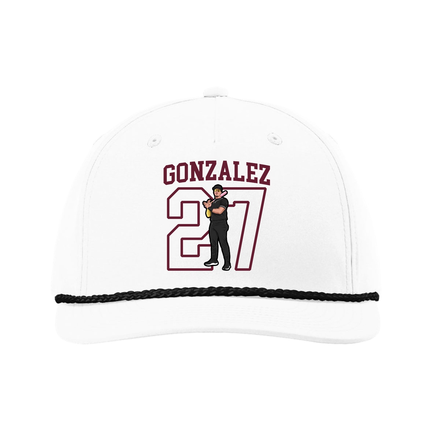 Five-Panel Classic Rope Cap — Shirsey in White