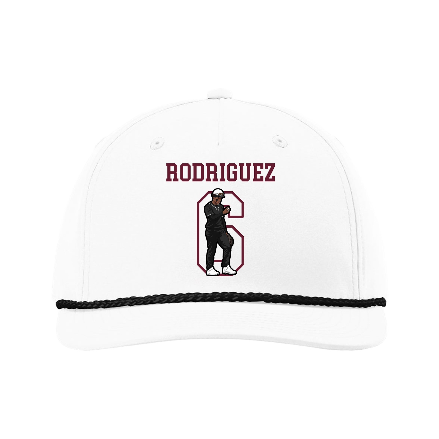 Five-Panel Classic Rope Cap — Shirsey in White