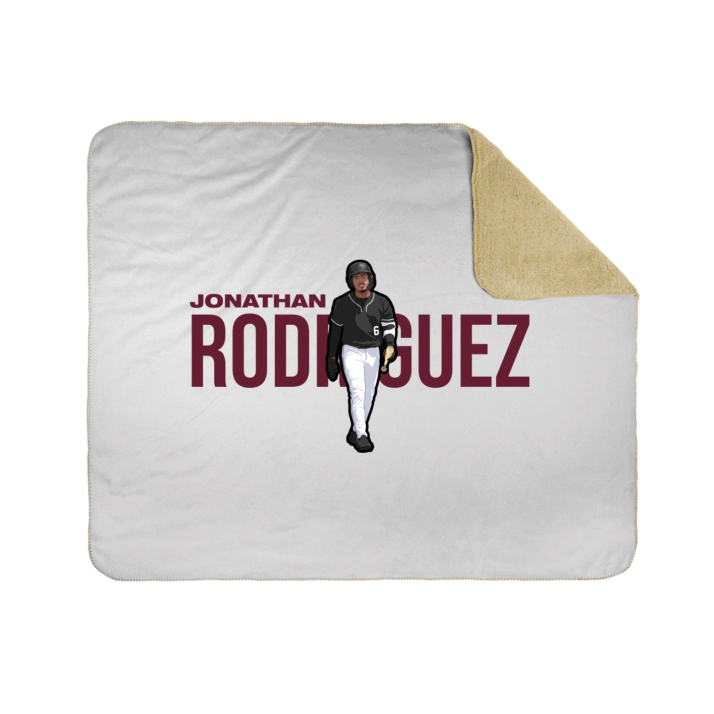 Throw Blanket — Player Name in White