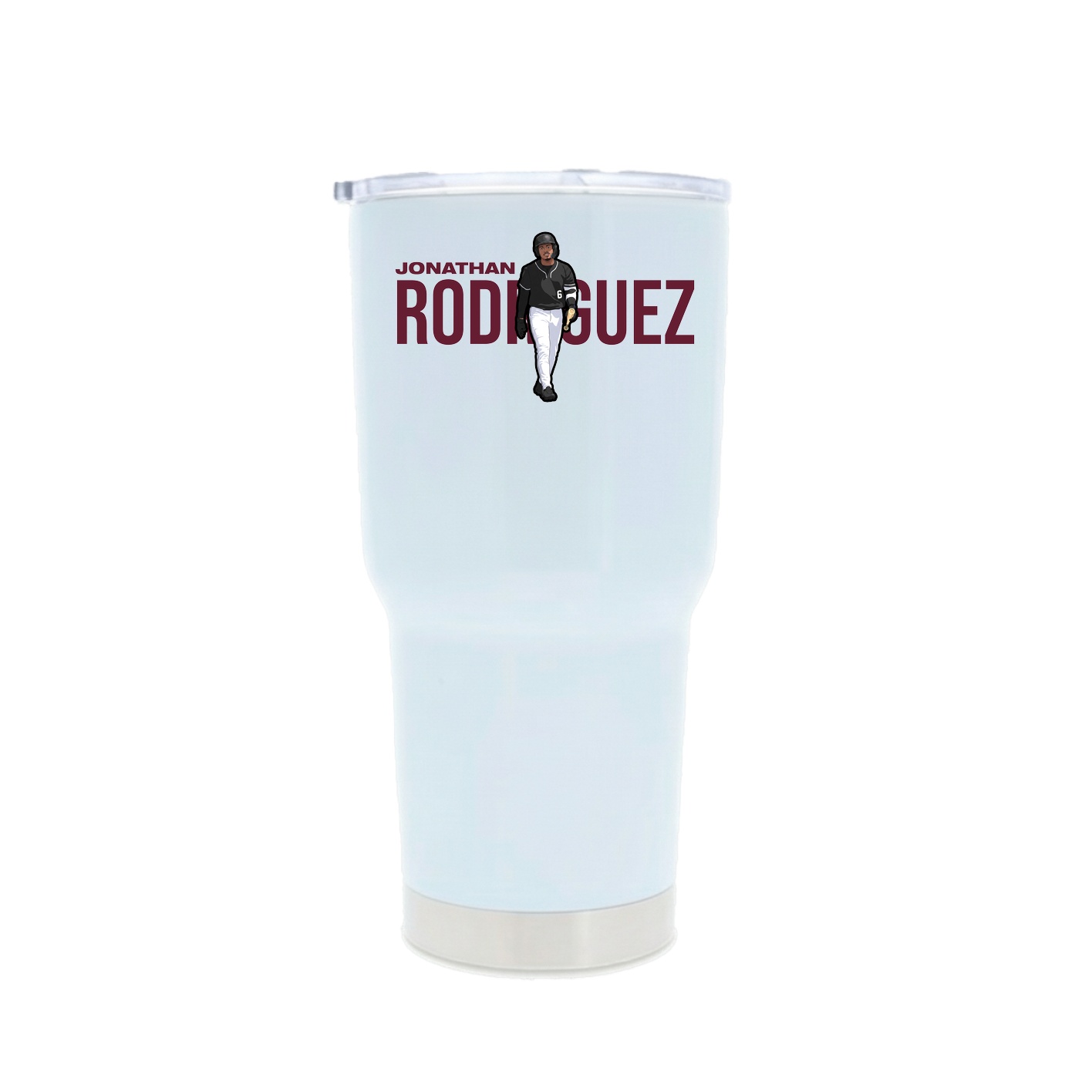 30oz Stainless Steel Tumbler — Player Name in White