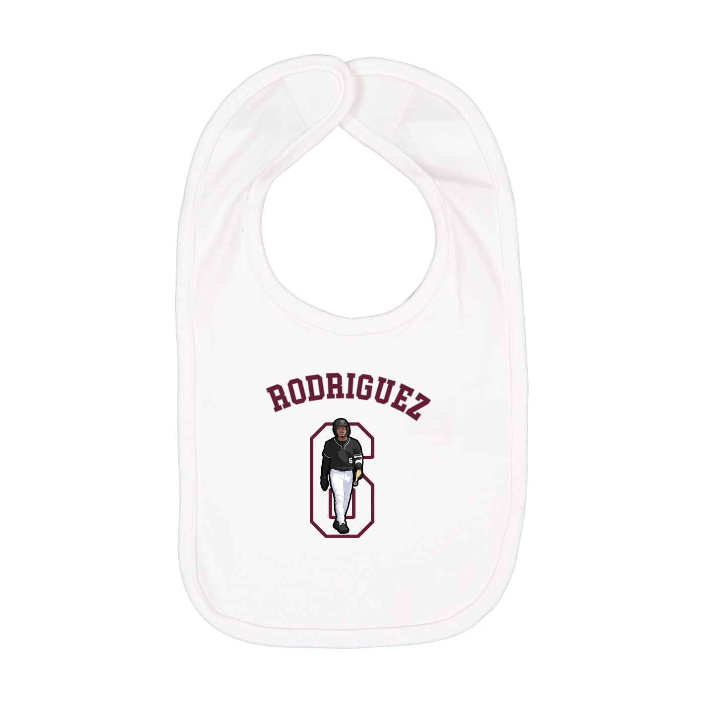 Infant Bib — Shirsey Arch in White