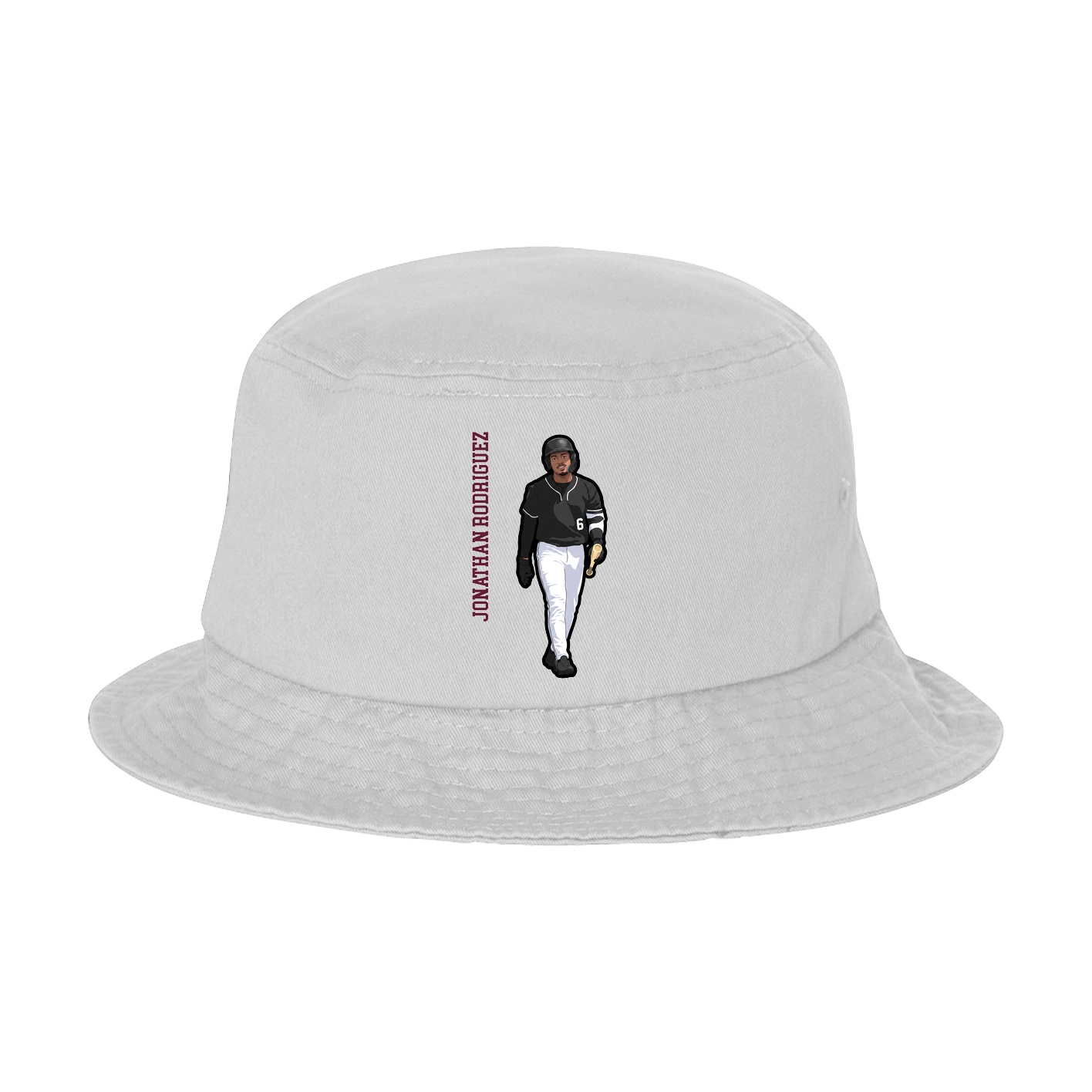 Bucket Cap — Name Vertical in White
