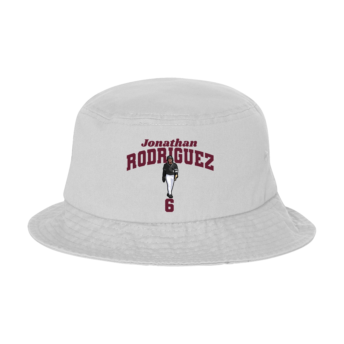 Bucket Cap — Signature Arch in White