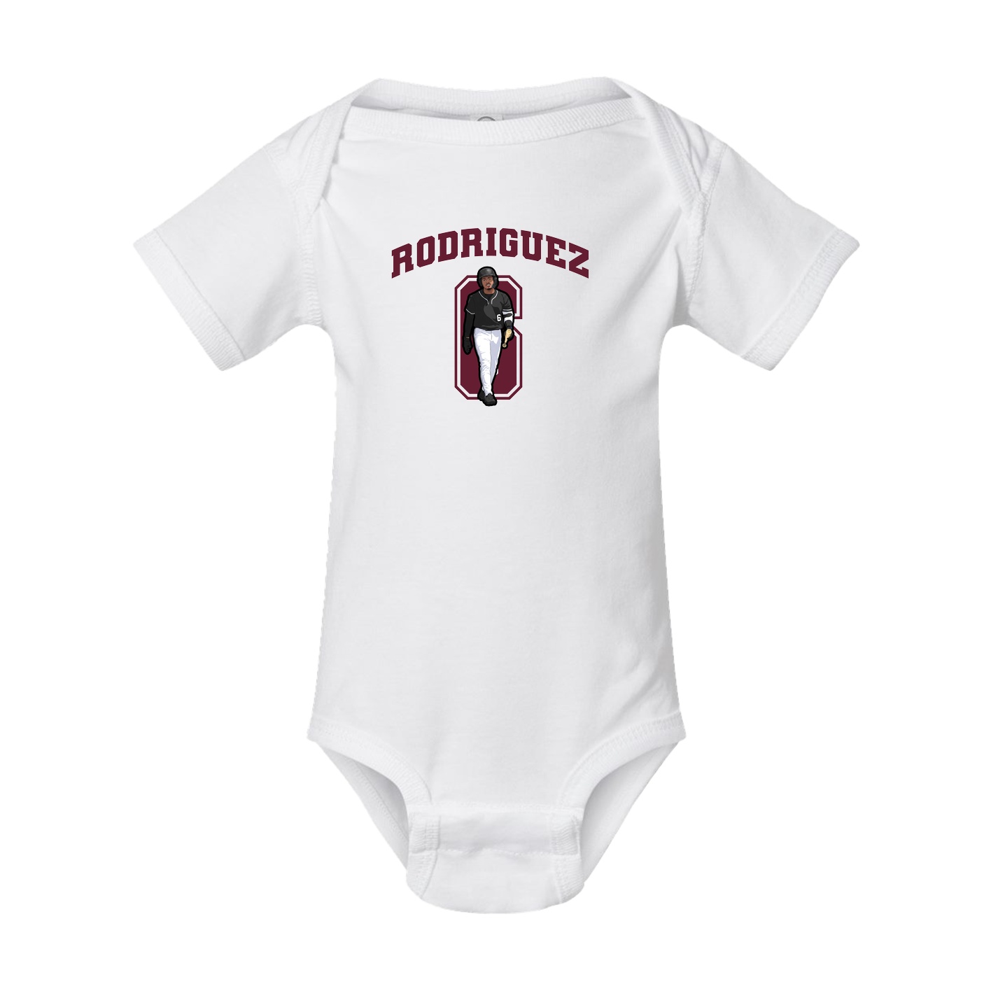 Baby Onesie — Number in White