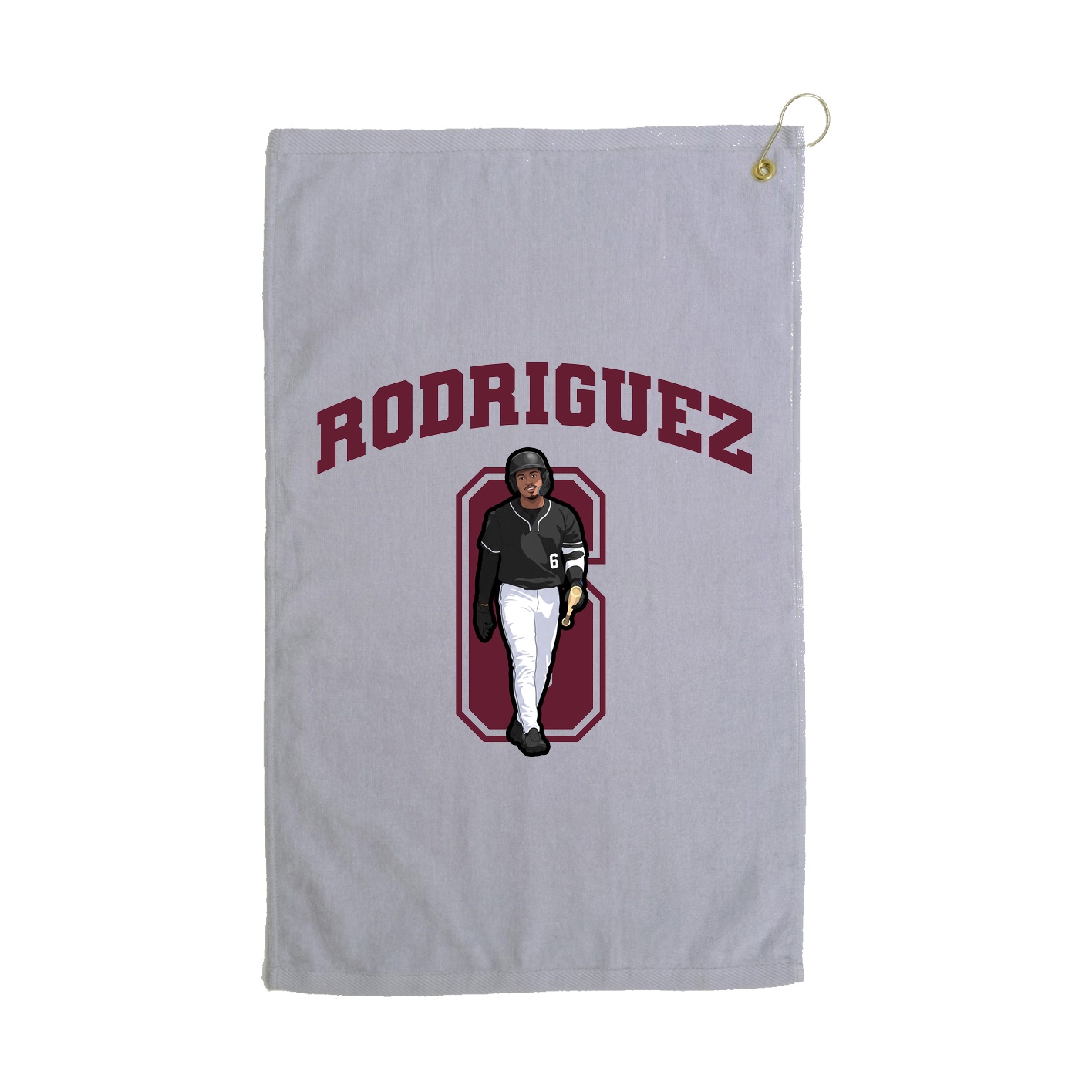 Golf Towel — Number in Grey