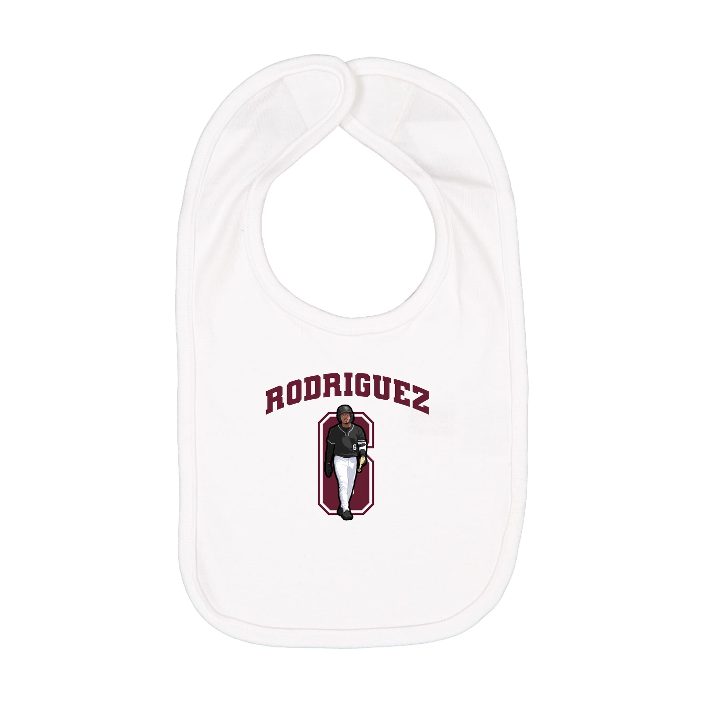 Infant Bib — Number in White
