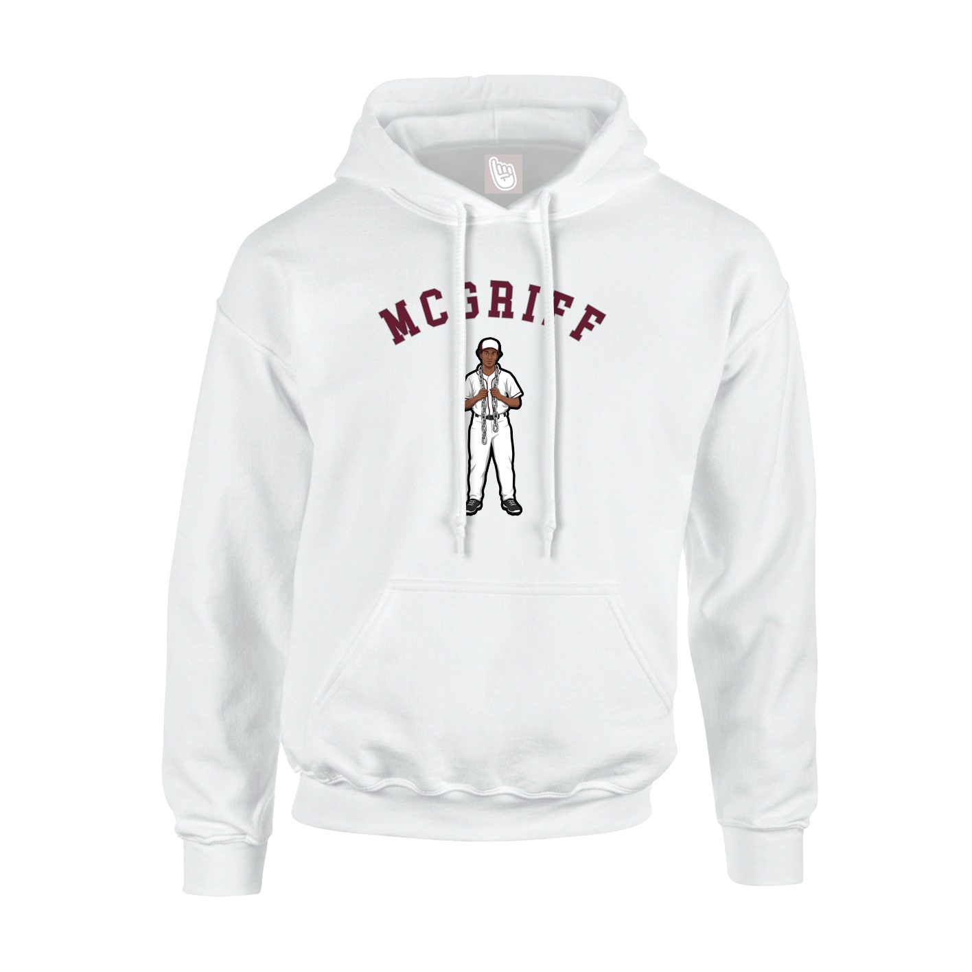 Youth Hoodie — Shirsey Arch in White