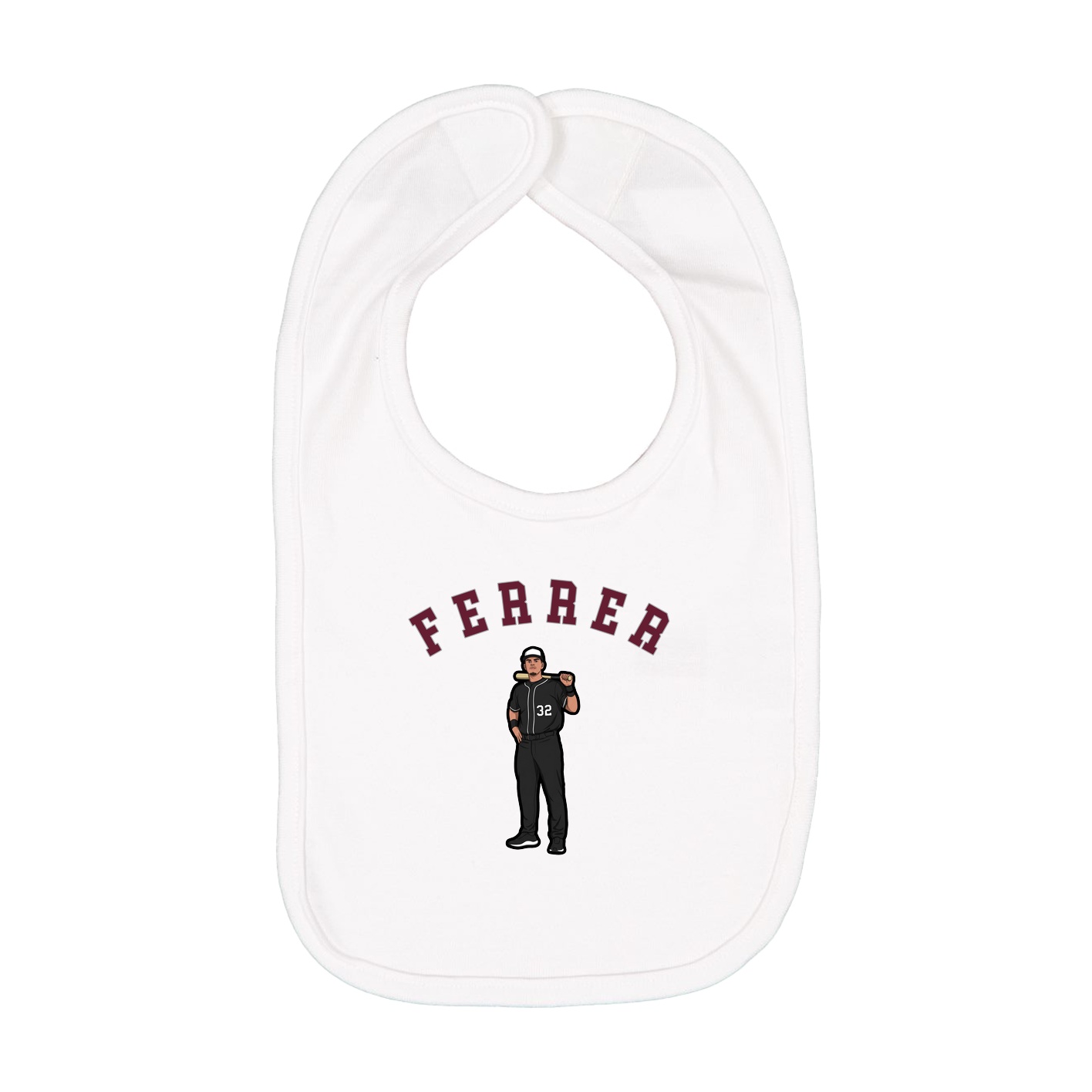 Infant Bib — Shirsey Arch in White