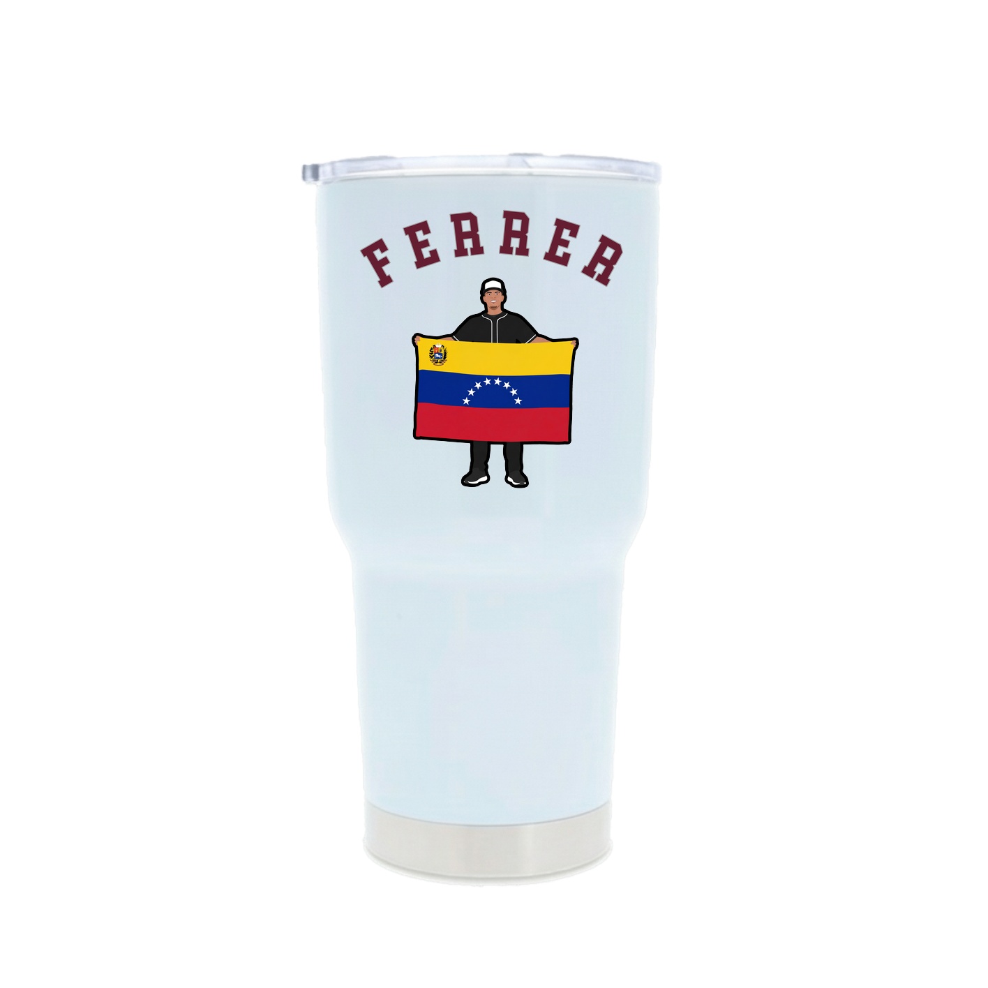 30oz Stainless Steel Tumbler — Shirsey Arch in White